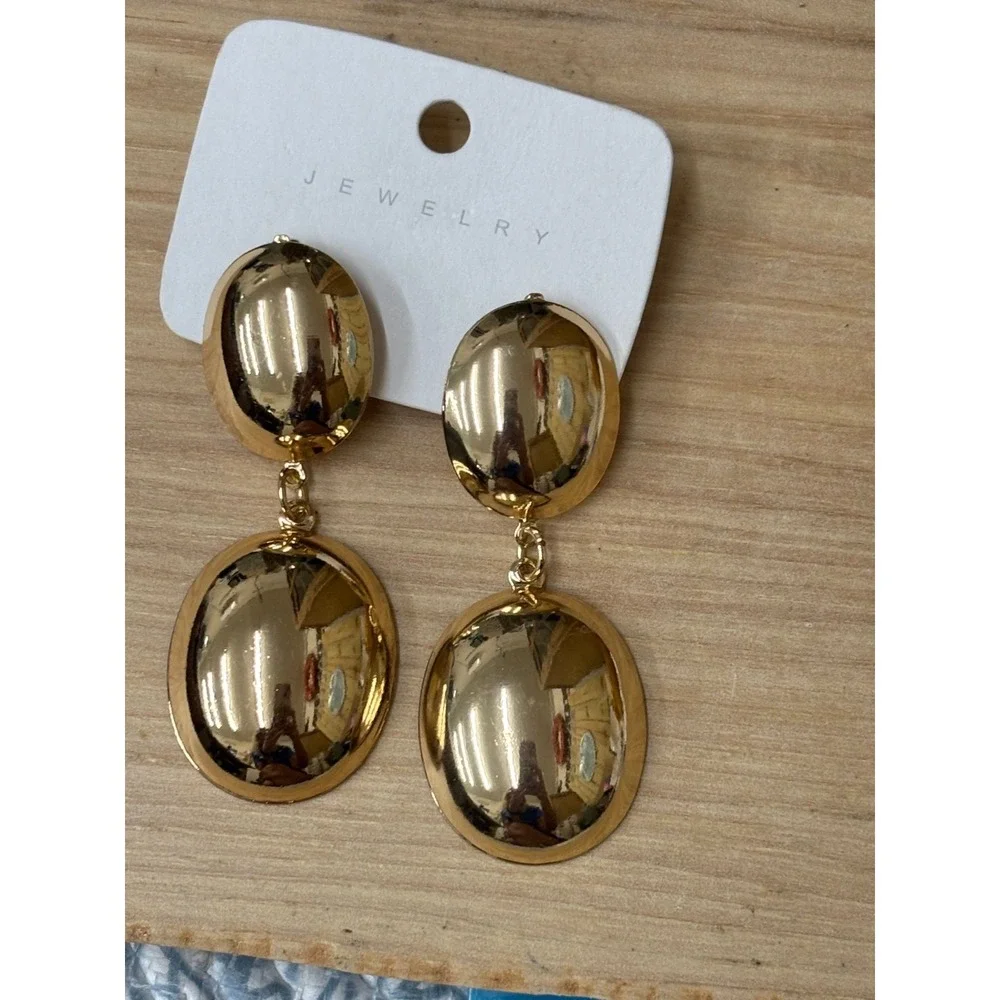 #53. Double-tier Drop Half Dome Earrings